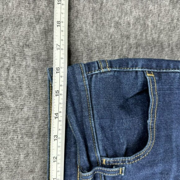 Levis Womens 721 High Rise Skinny Jeans Size 32 Blue Denim dark wash faded - Picture 6 of 7